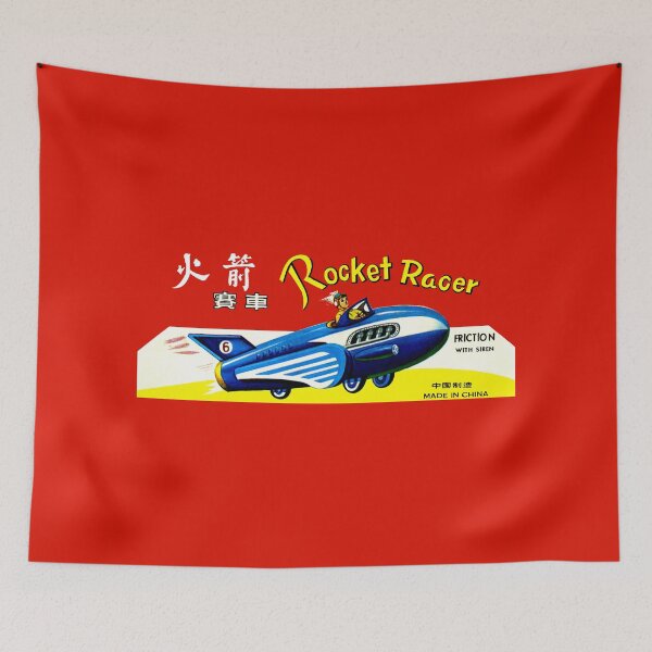 Item preview, ROCKET RACER TOY CAR - BOX designed and sold by ThrowbackAds.
