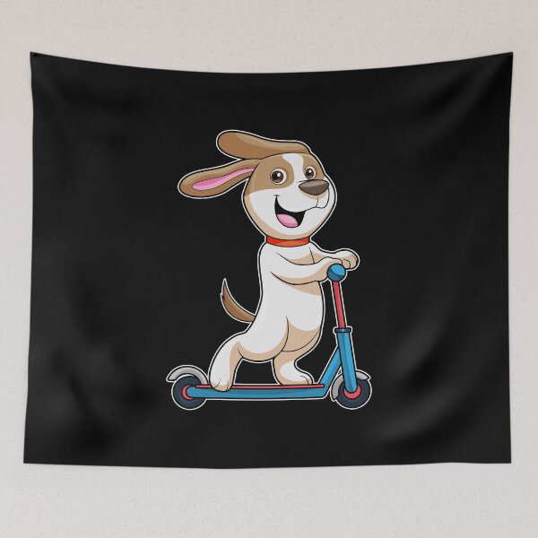 Item preview, Dog as Biker with Scooter designed and sold by Snabdesign84.