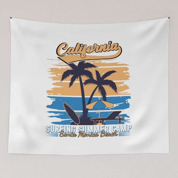 Item preview, California Surfing Summer Camp Santa Monica Beach designed and sold by eajob.