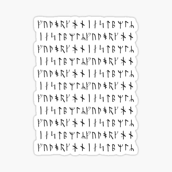 Younger Futhark | Scandinavian Runes Script Pattern Black Sticker