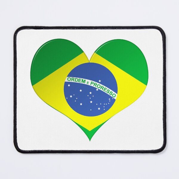 Artikelvorschau, Brasilien Flagge Herz entworfen und verkauft von MarkUK97.
