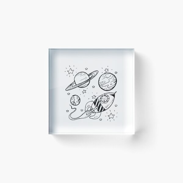 Item preview, galaxy planets with a rocketship designed and sold by raoufdesigner.