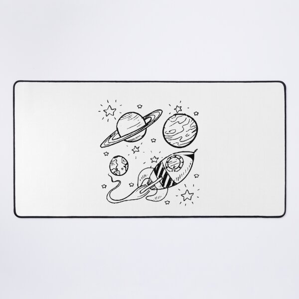 Item preview, galaxy planets with a rocketship designed and sold by raoufdesigner.
