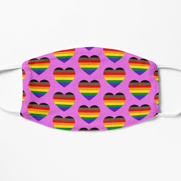 Pride Flag - Black on Top Flat Mask