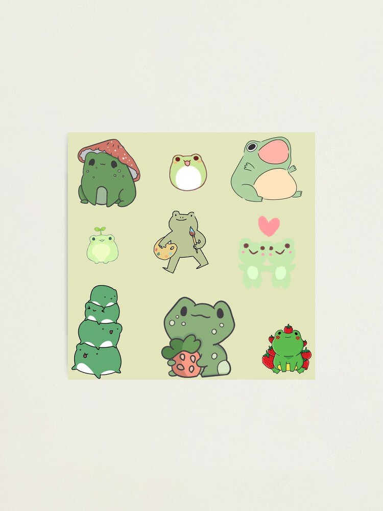 Kawaii adorable fairy core frog sticker pack | Sticker