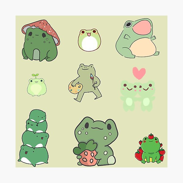 Cute Kawaii Printable Frogs Clipart Commercial Use/ PNG, 40% OFF