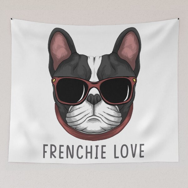 Item preview, Frenchie love, French bulldog with sunglasses designed and sold by norland.