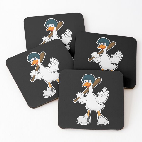 Item preview, Duck at Baseball with Baseball racket & Helmet designed and sold by Snabdesign84.
