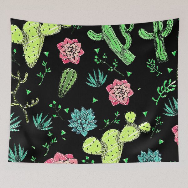 Item preview, cactus multicolor trendy bright colors pattern designed and sold by cutecrazytshirt.