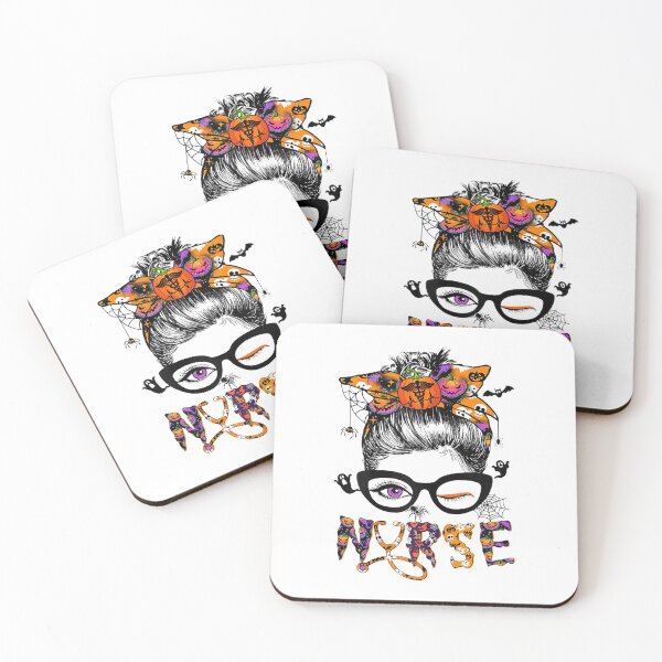 Item preview, Halloween Nurse- Messy Bun Hair- Cool Pumpkin-Cool Girl  designed and sold by GodivaShop.