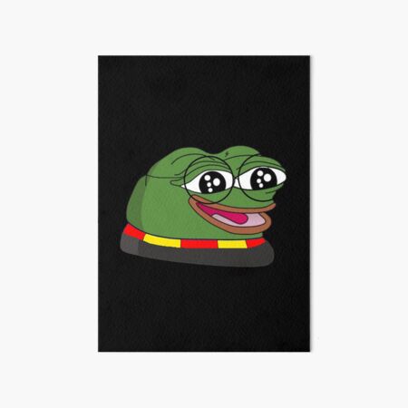 Grinning Poggers emote - peepo pepega twitch discord frog | Art Board Print