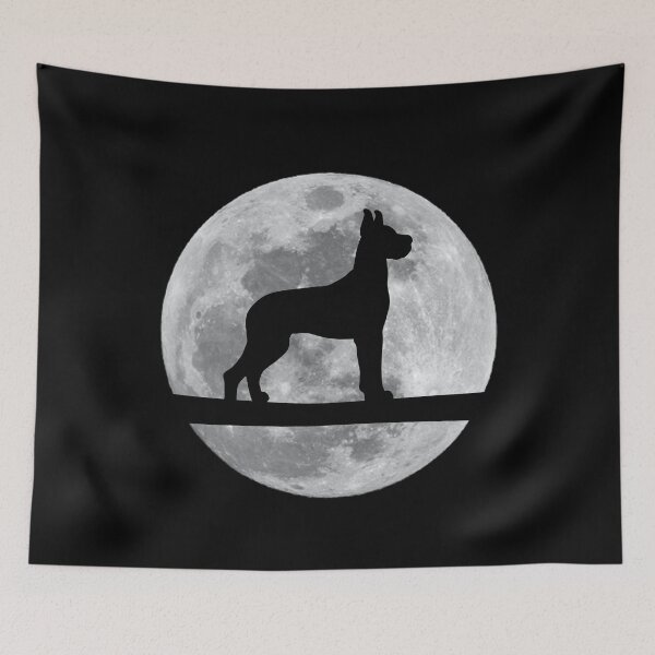 Item preview, Great Dane Dog Night Moon great dane Lover designed and sold by alaechamlal.
