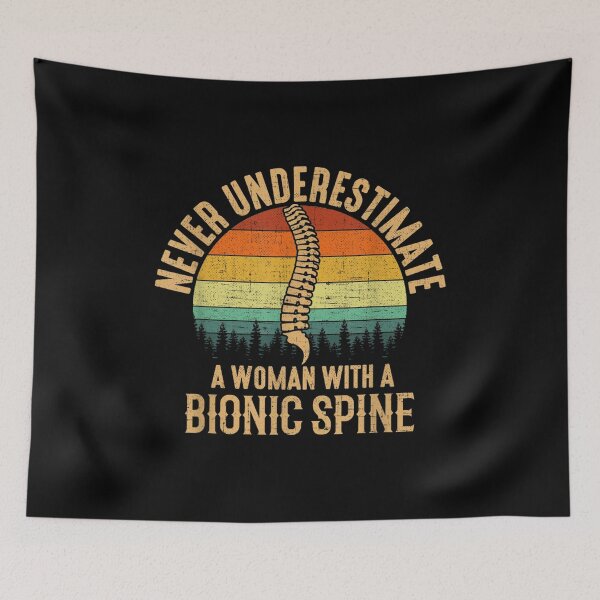 Item preview,  Never Underestimate Woman With Bionic Spine Back Surgery designed and sold by suzanso.