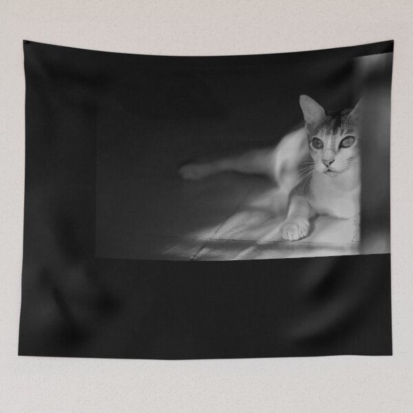 Item preview, Black and white portrait of a cat designed and sold by FCEalin.