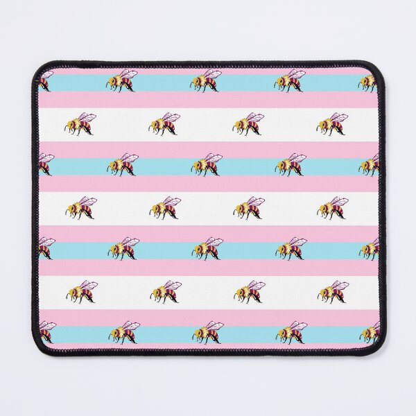 Non-bee-nary - transgender flag bees Mouse Pad