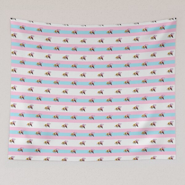 Item preview, Non-bee-nary - transgender flag bees designed and sold by Gender Minorities Aotearoa.
