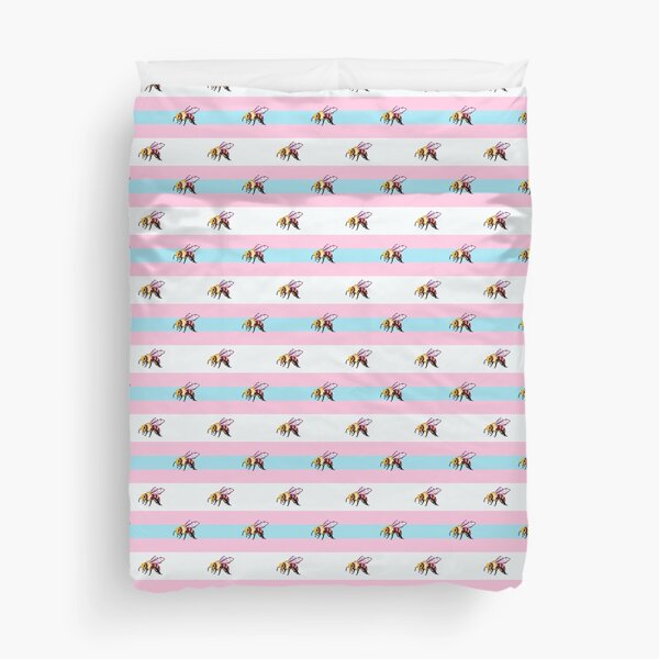 Non-bee-nary - transgender flag bees Duvet Cover