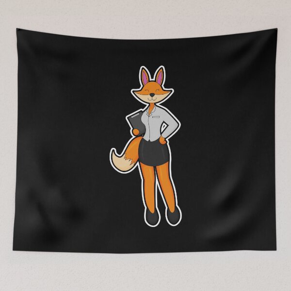 Item preview, Fox as Secretary with Notepad designed and sold by Snabdesign84.