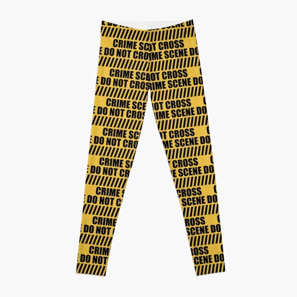 Crime scene / 3D render of endless crime scene tape Leggings by