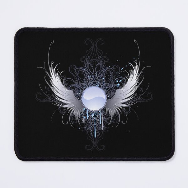 Item preview, Round Banner with Angel Wings ( White Wings ) designed and sold by Blackmoon9.