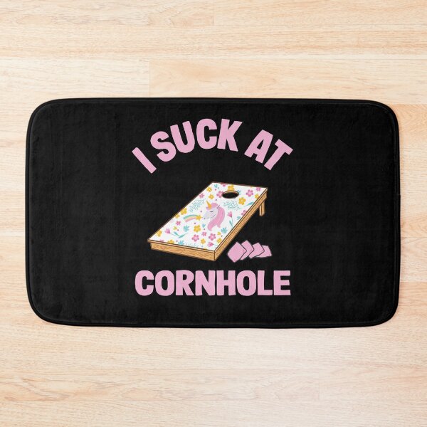 Item preview, I Suck At Cornhole Loser Sarcastic Joke Flowers Pink Unicorn designed and sold by Stronzi.