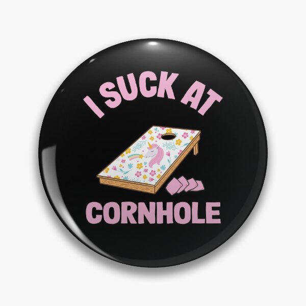 Item preview, I Suck At Cornhole Loser Sarcastic Joke Flowers Pink Unicorn designed and sold by Stronzi.