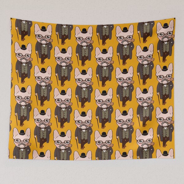 Item preview, The Frenchie gentleman takes a walk after the spring rain designed and sold by Chee Sim.