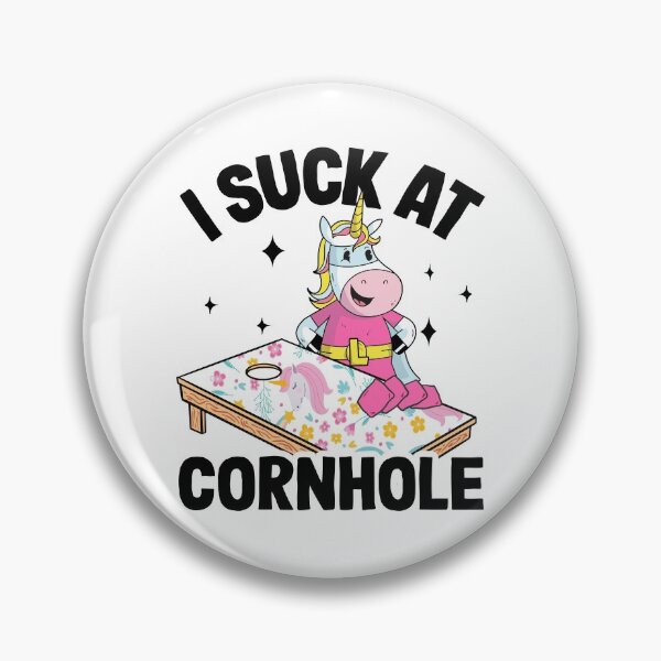 Item preview, I Suck At Cornhole Loser Funny Sarcastic Joke Pink Unicorn designed and sold by Stronzi.