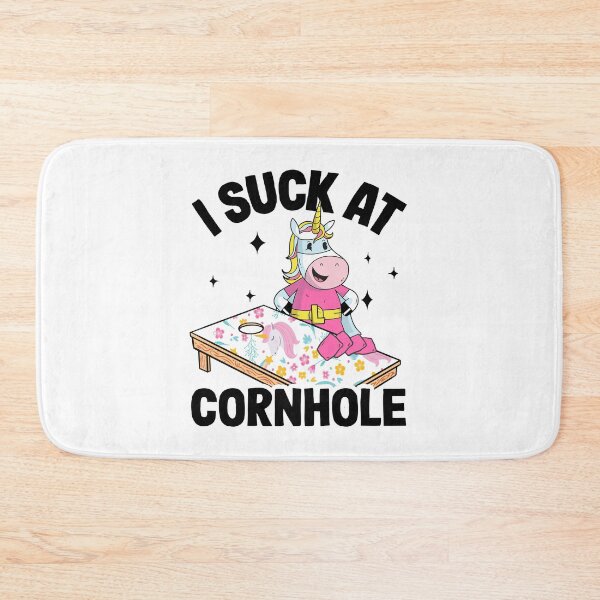 Item preview, I Suck At Cornhole Loser Funny Sarcastic Joke Pink Unicorn designed and sold by Stronzi.