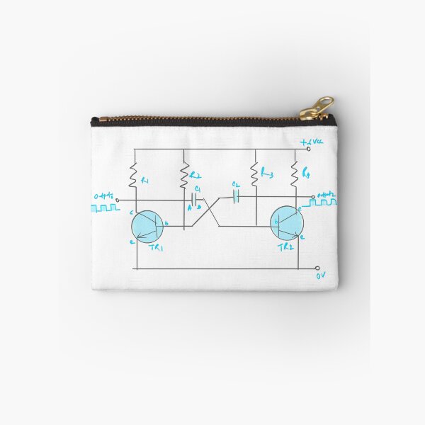 Item preview, Transistor Astable Multivibrator Handdraw Electronic Circuit designed and sold by EngineersArt.