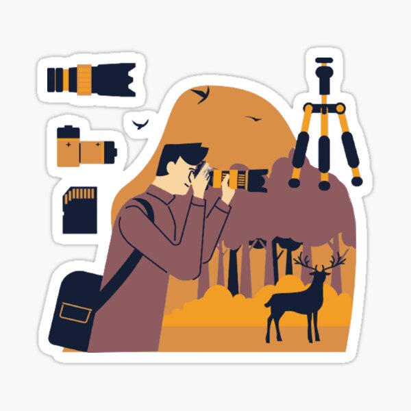 Male Photographer Sticker