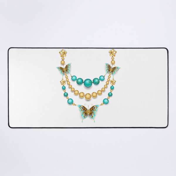 Item preview, Necklace with Turquoise Butterflies designed and sold by Blackmoon9.