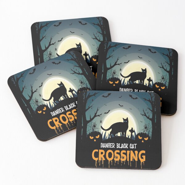 Item preview, Danger Black Cat Crossing designed and sold by AEGMEDIA.