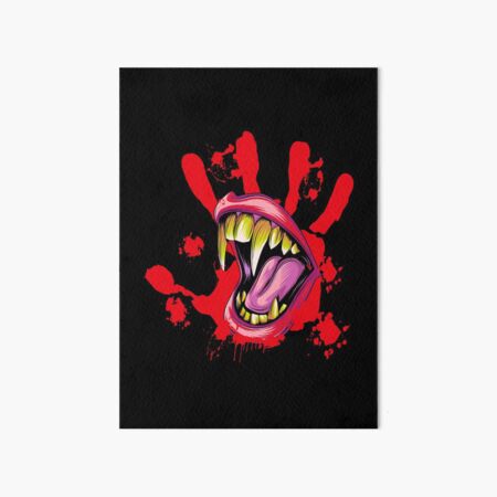 Bloody Vampire Monster Fangs Art Board Print for Sale by Imoutodorable