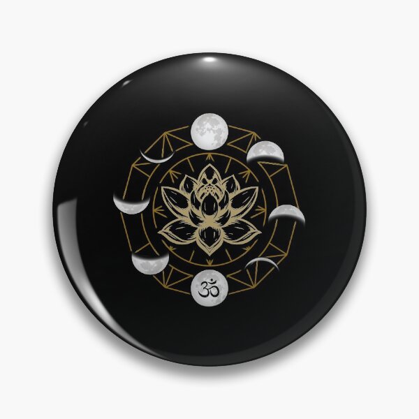 Item preview, Buddhistic Black Lotus Moon Phases Buddishm Om Yoga Flower designed and sold by DoSt-997.