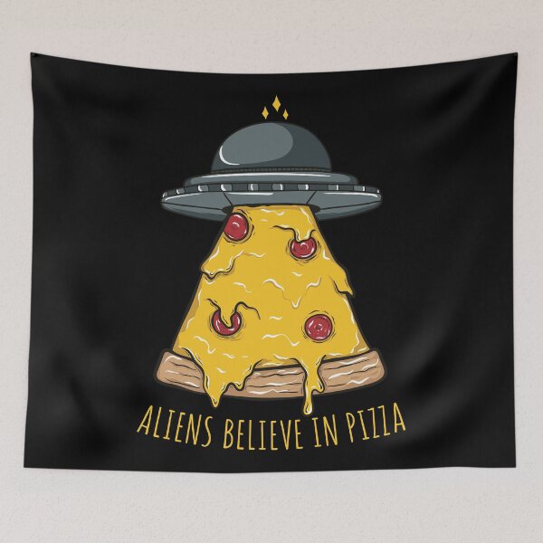 Item preview, Aliens Believe In Pizza designed and sold by Vector Scout Lab.