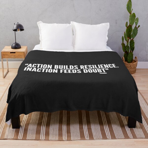 Item preview, Action builds resilience.  Inaction feeds doubt Quote by Shane Parrish (Laptop, Desk & Fridge) designed and sold by Vrushal Kapadnis.