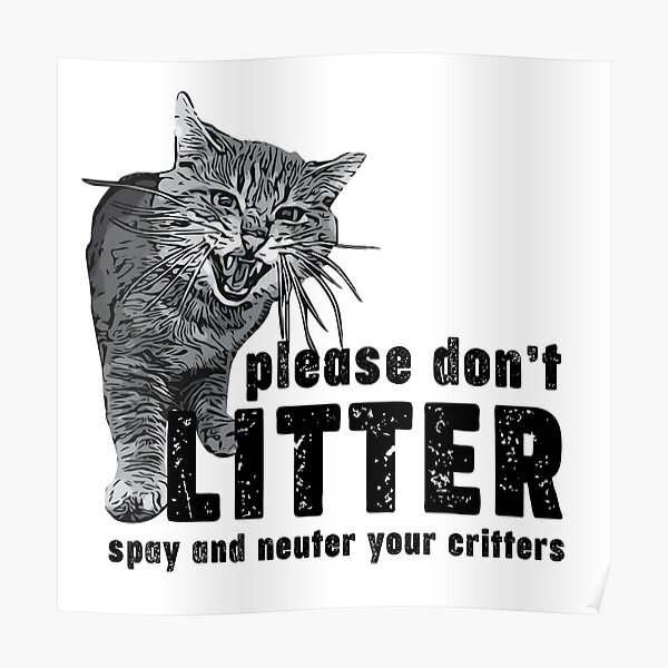 Animal Lovers Gift VINTAGE CAT POSTER Animal Rescue Poster Vet's Wall Art, 