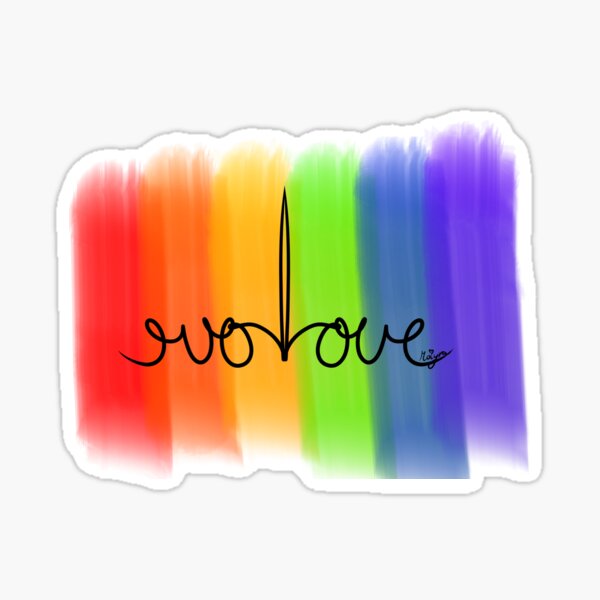 Lieb wen du willst - Streifendesign Sticker