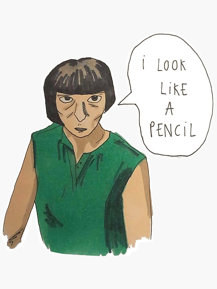 "I Look Like A Pencil" Sticker for Sale by angelepcr Redbubble
