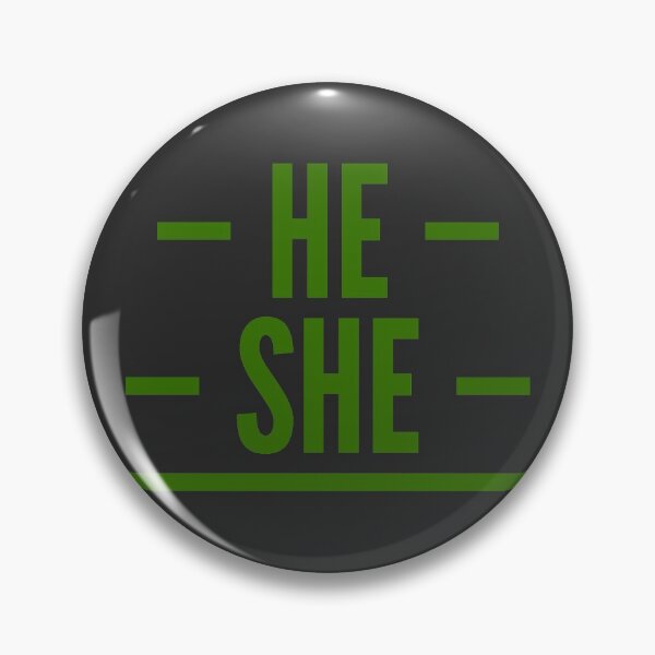 Item preview, He/She Pronouns designed and sold by Vira Magnus Layton.