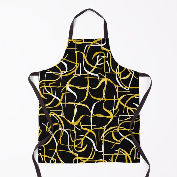Item preview, Golden vintage pattern on a black background designed and sold by RinaGArt.