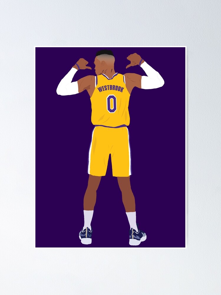 Russell Westbrook 0 Los Angeles Lakers Black Mamba Jersey Canvas Print for  Sale by Basketball For Life