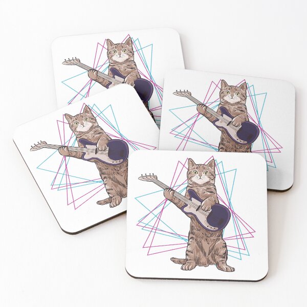 Item preview, Electric Guitar Funny Cat Playing Guitar designed and sold by Letters-Art.