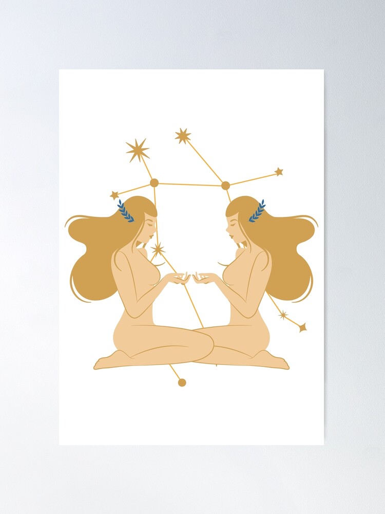 Gemini May 21 June 20 Zodiac Star Sign Poster