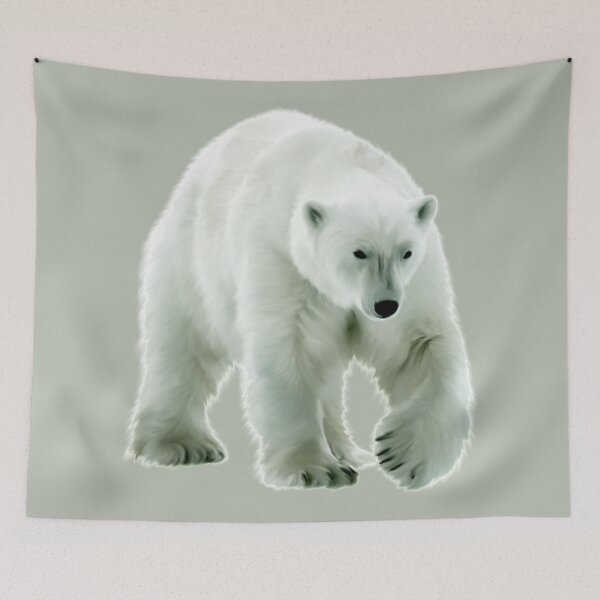 Item preview, Fluffy White Polar Bear Lifted His Big Paw designed and sold by Phantasmal-2-do.