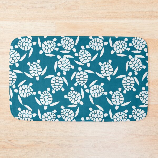 Item preview, White and Blue Sea Turtle Pattern  designed and sold by TMBTM.