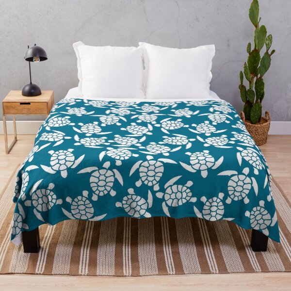 Item preview, White and Blue Sea Turtle Pattern designed and sold by TMBTM.