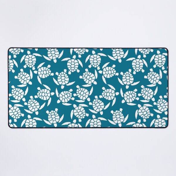 Item preview, White and Blue Sea Turtle Pattern  designed and sold by TMBTM.