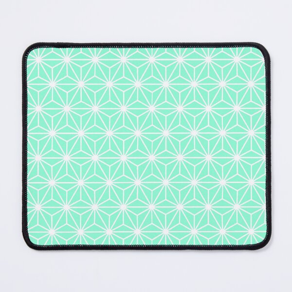 Item preview, Asanoha Star Or Hexagon Motif White On Aqua designed and sold by taiche.